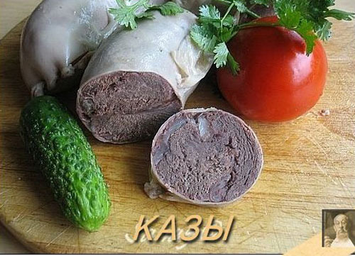 KAZY – home-made horse-flesh sausage